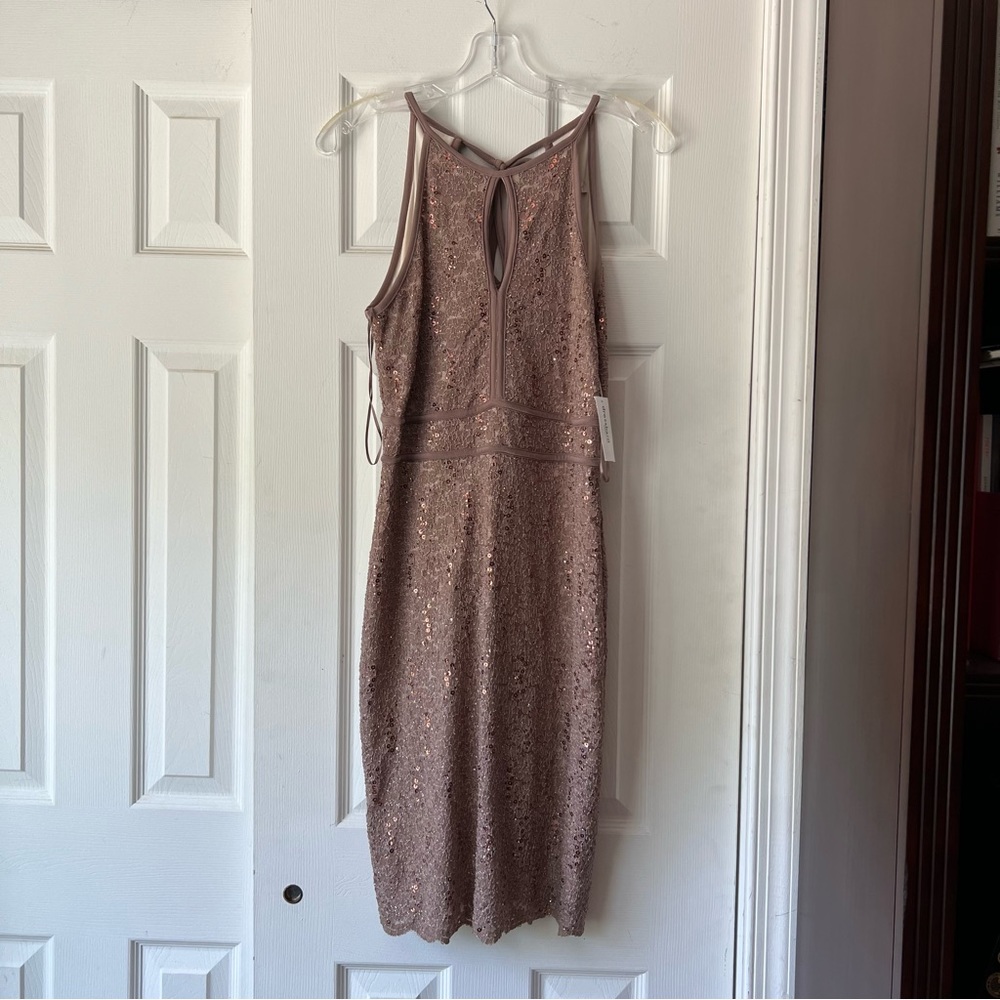 ✨NWT✨ Dress Barn sequined halter tie back cocktail dress